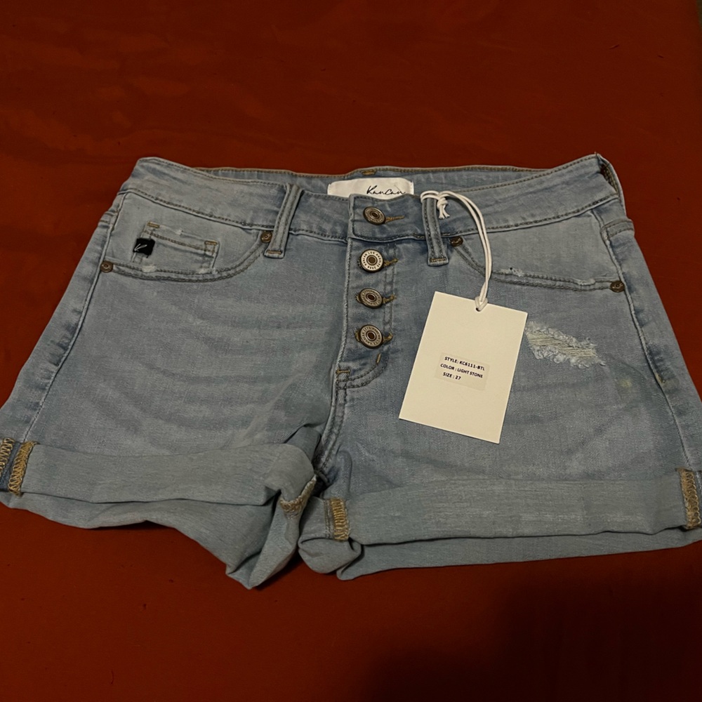 Jean shorts new with tags. Size 27. Brand KanCan.